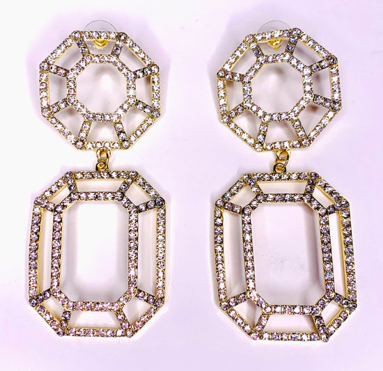 Gatsby Geometric Drop Earrings