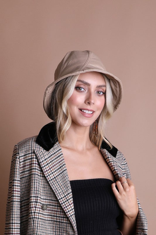 Load image into Gallery viewer, Vegan Leather Bucket Hat
