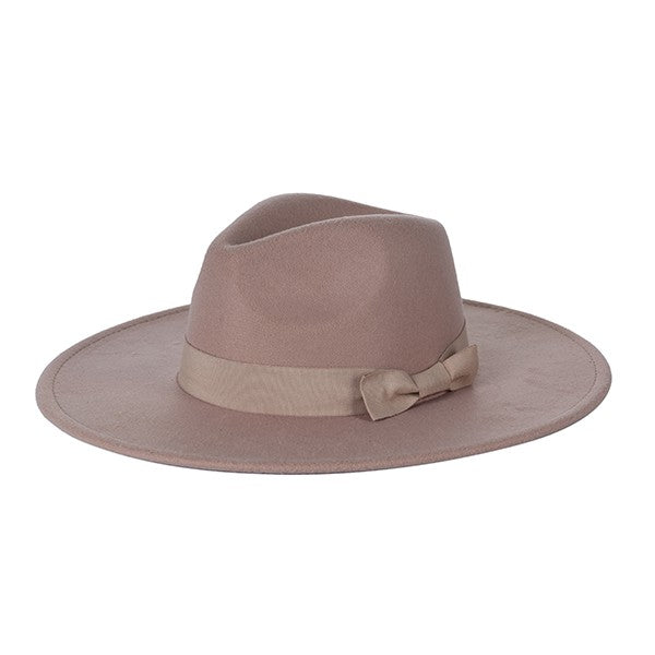 Load image into Gallery viewer, WIDE BRIM RIBBON FEDROA HAT
