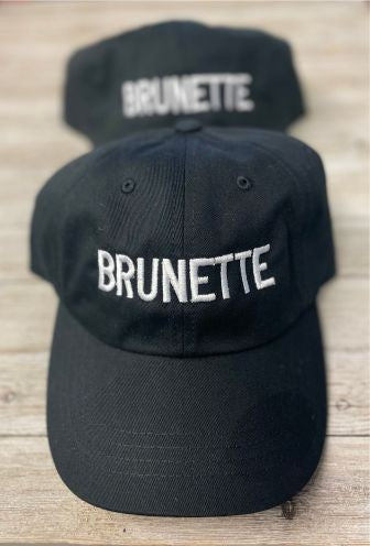 Brunette Embroidered Baseball Cap