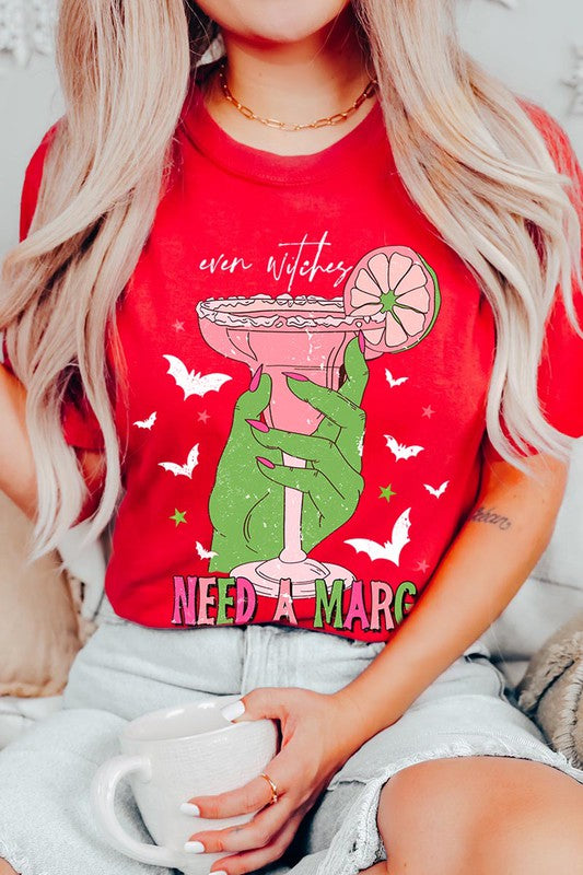 Load image into Gallery viewer, Even witches&amp;#39; need a marg tee
