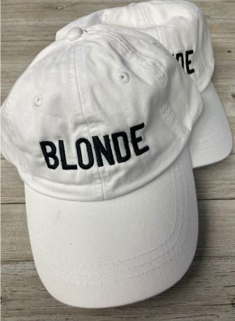 Blonde Embroidered Baseball Cap