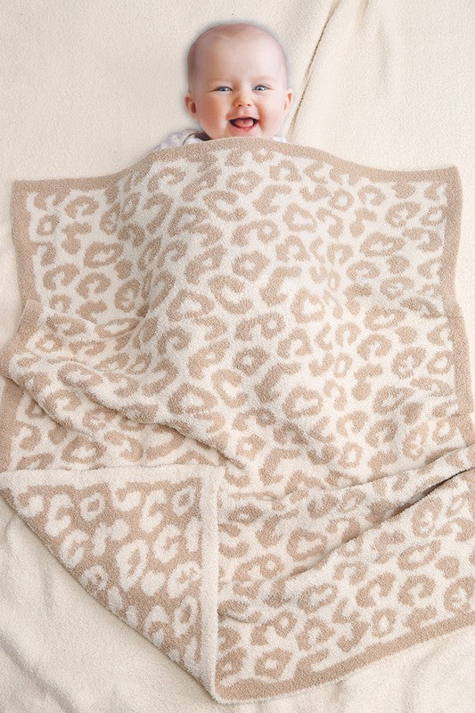 Kids Leopard Print Luxury Soft Throw Blanket