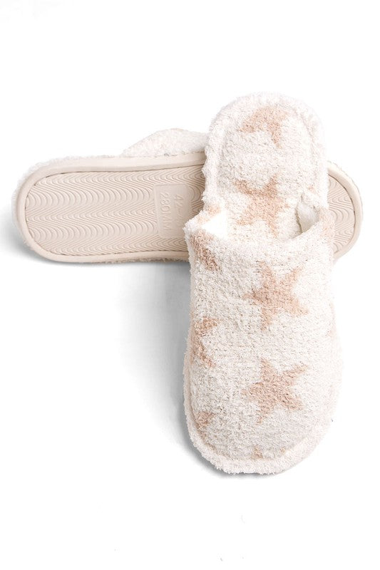 Winter Luxury Soft Star Pattern Slipper