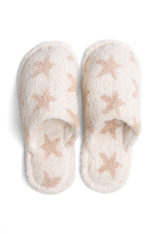 Winter Luxury Soft Star Pattern Slipper