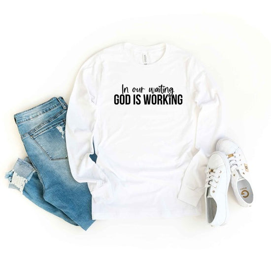 Load image into Gallery viewer, God Is Working Long Sleeve Graphic Tee
