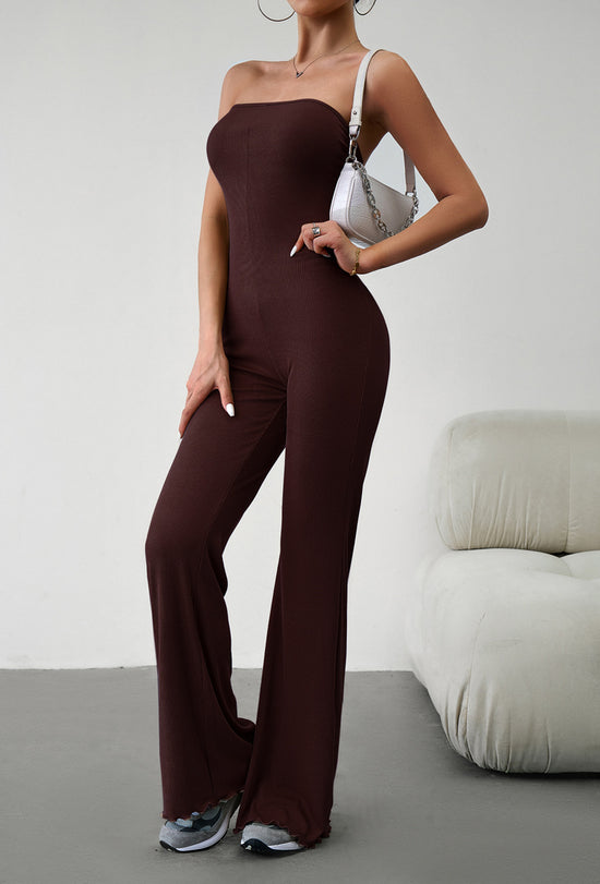 Load image into Gallery viewer, Strapless Lace-Up Jumpsuit
