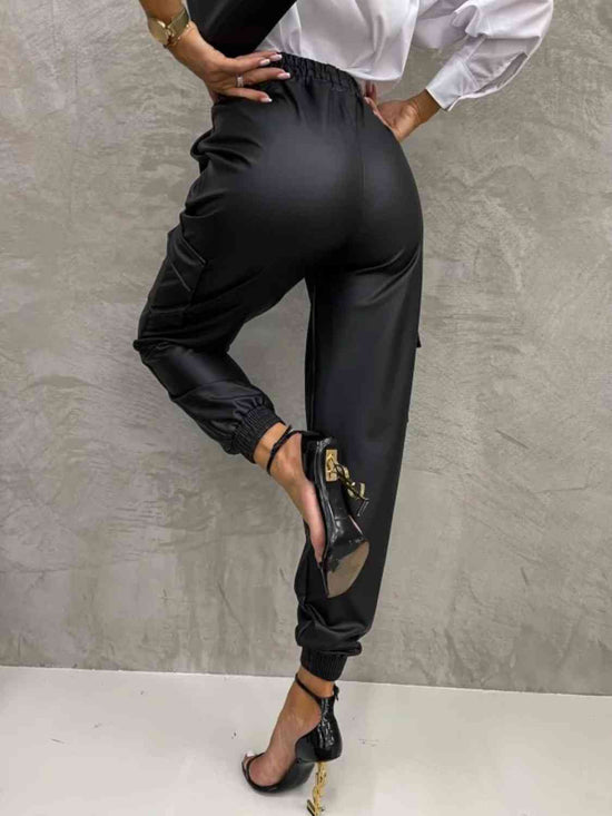 Load image into Gallery viewer, Tied High Waist Pants with Pockets
