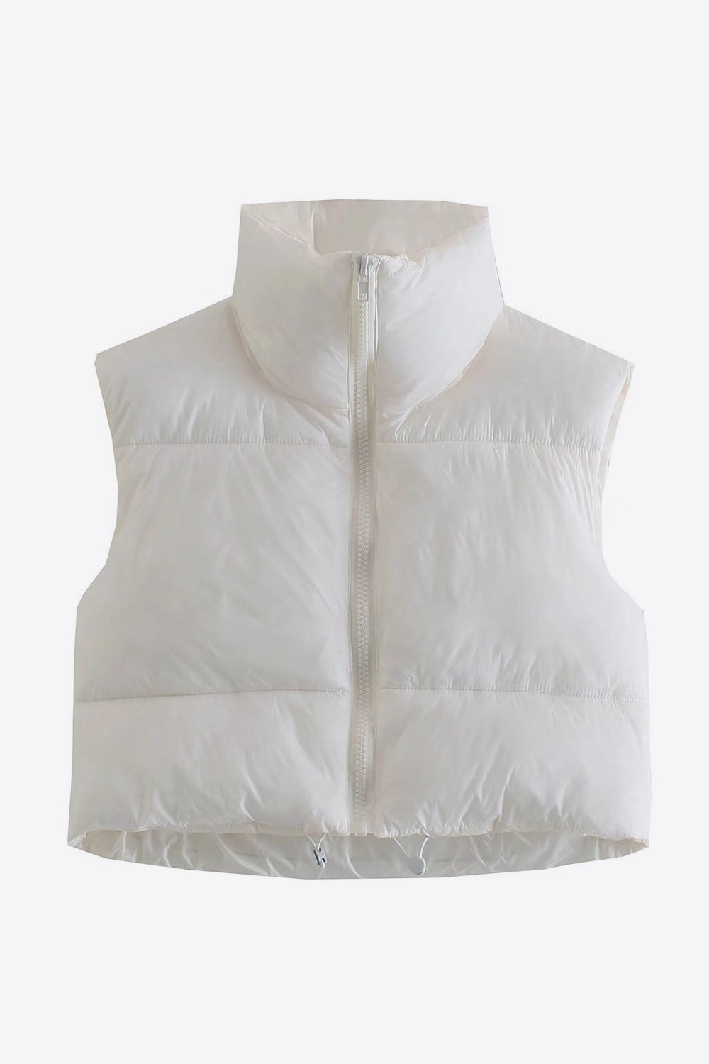 Load image into Gallery viewer, Zip-Up Drawstring Puffer Vest
