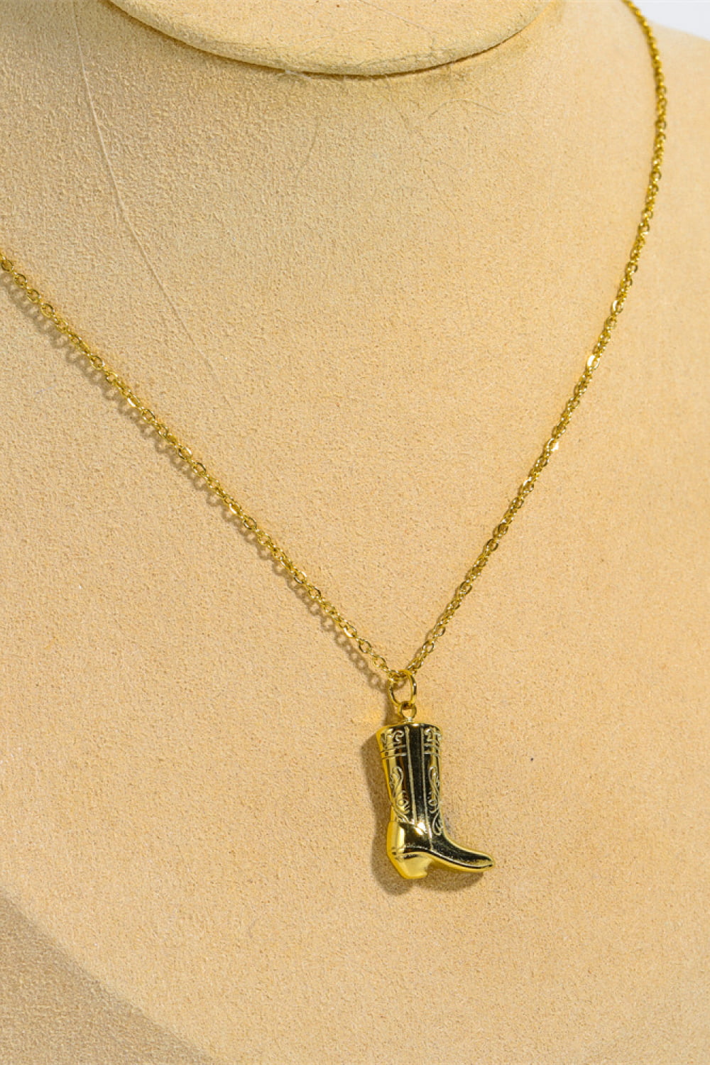 Load image into Gallery viewer, Cowboy Boot Pendant Stainless Steel Necklace
