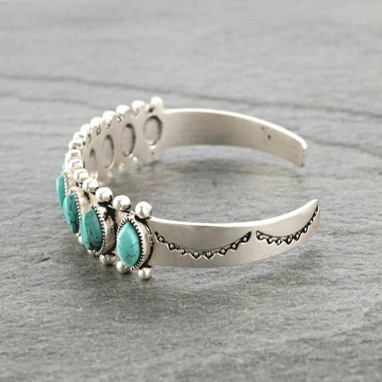 Load image into Gallery viewer, Turquoise Open Bracelet

