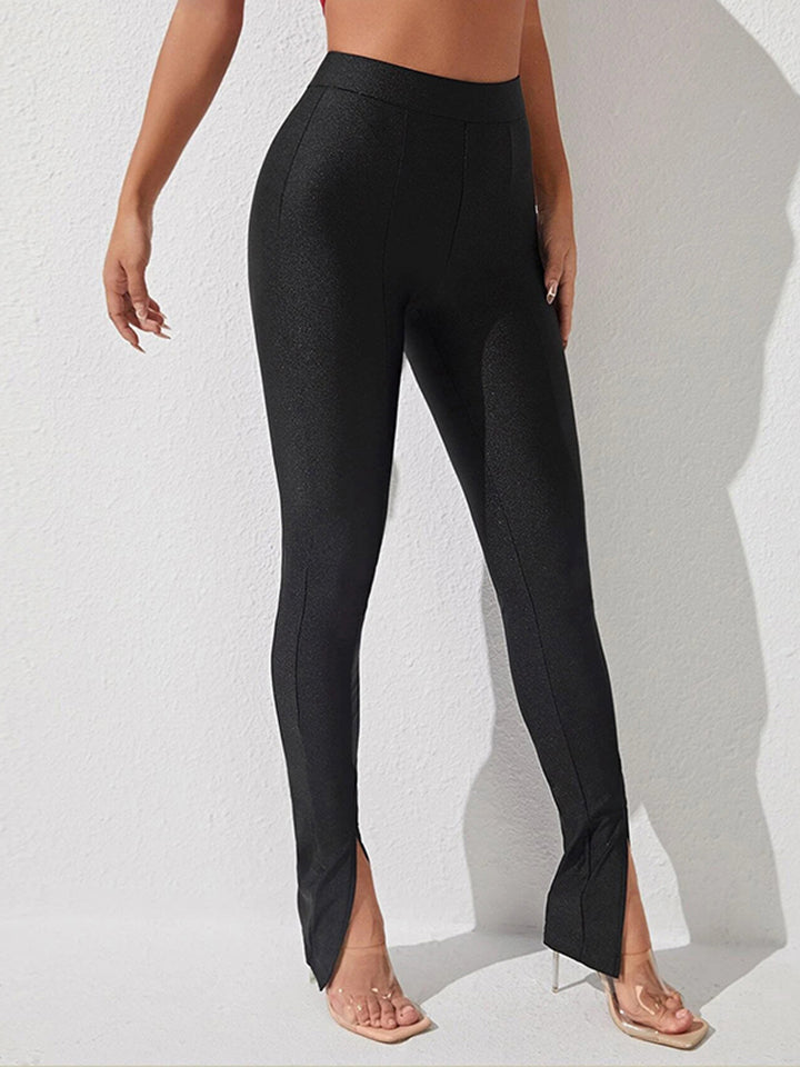 Load image into Gallery viewer, High Waist Slit Skinny Pants
