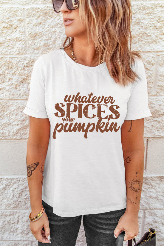 Load image into Gallery viewer, WHATEVER SPICES YOUR PUMPKIN Graphic Tee
