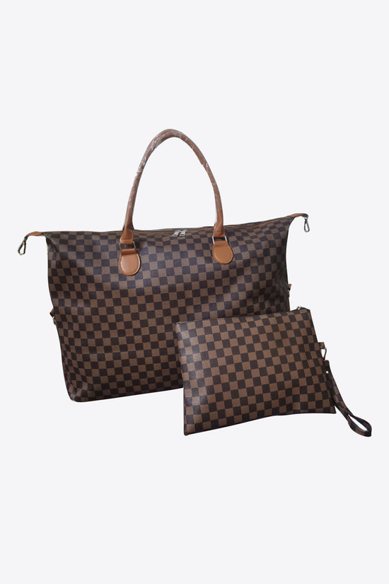 Load image into Gallery viewer, Checkered Two-Piece Bag Set
