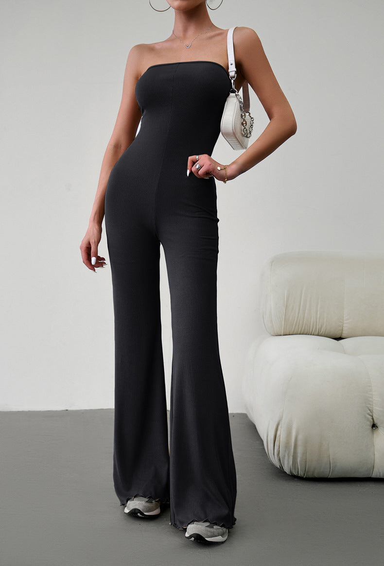 Load image into Gallery viewer, Strapless Lace-Up Jumpsuit
