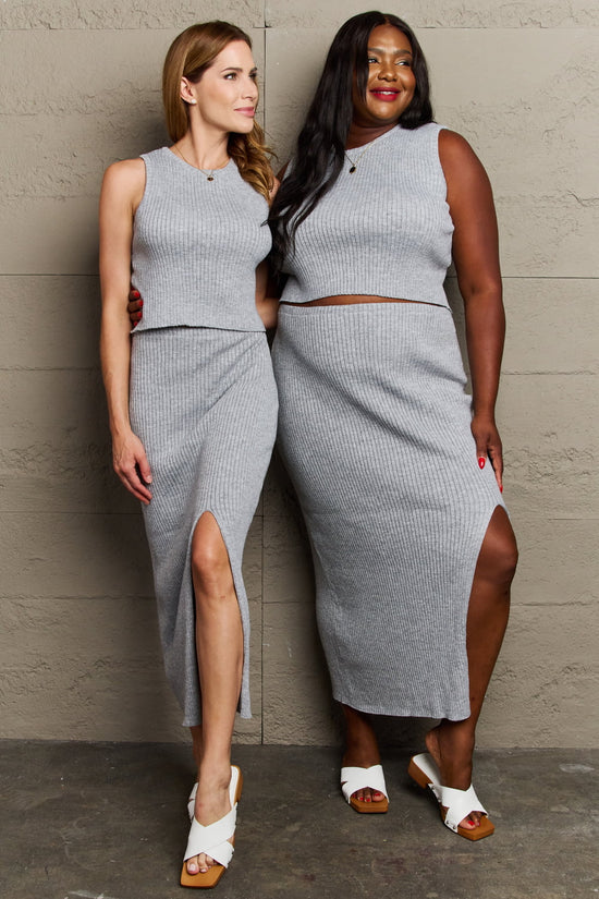 Load image into Gallery viewer, Sew In Love She&amp;#39;s All That Fitted Two-Piece Skirt Set

