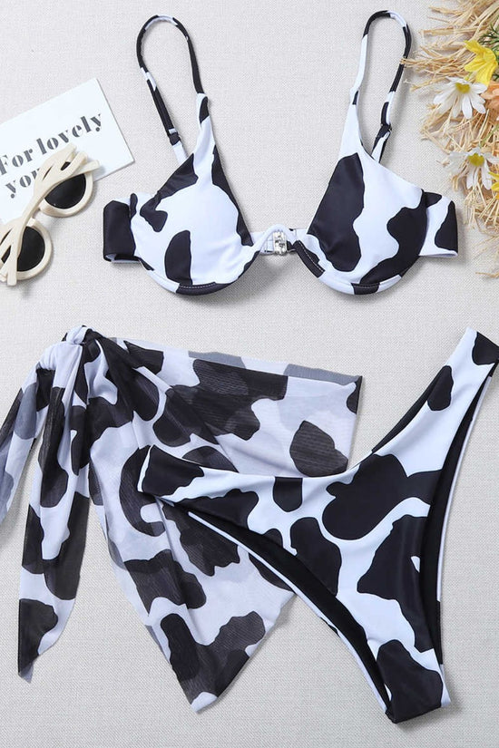 Load image into Gallery viewer, Cowgirl Three-Piece Swim Set

