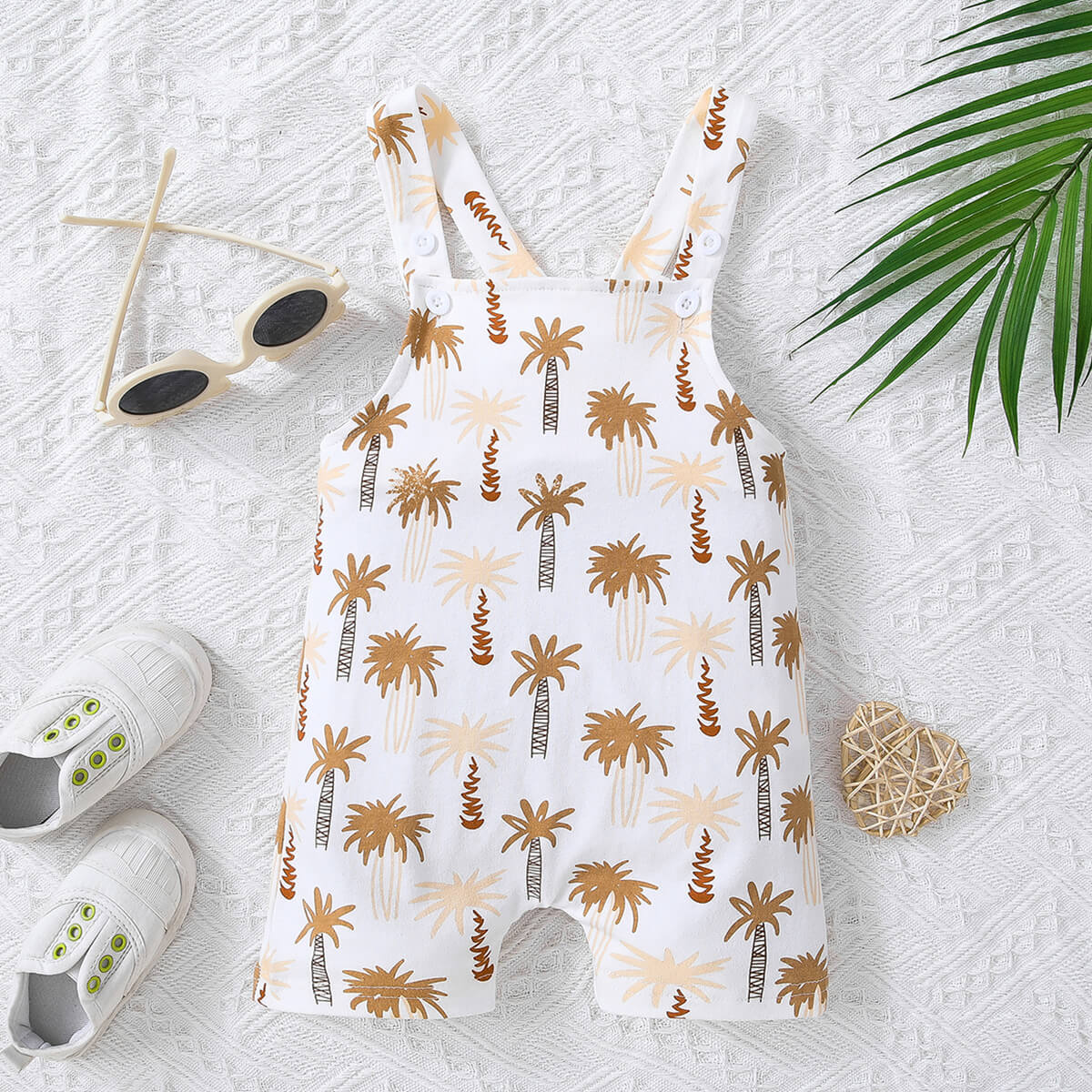 Load image into Gallery viewer, Kids Botanical Print Overalls
