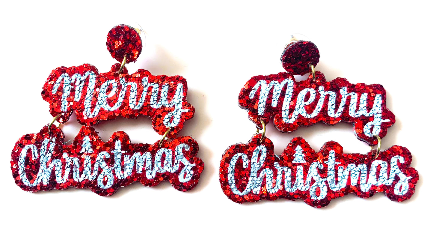 Load image into Gallery viewer, Merry Christmas Earrings
