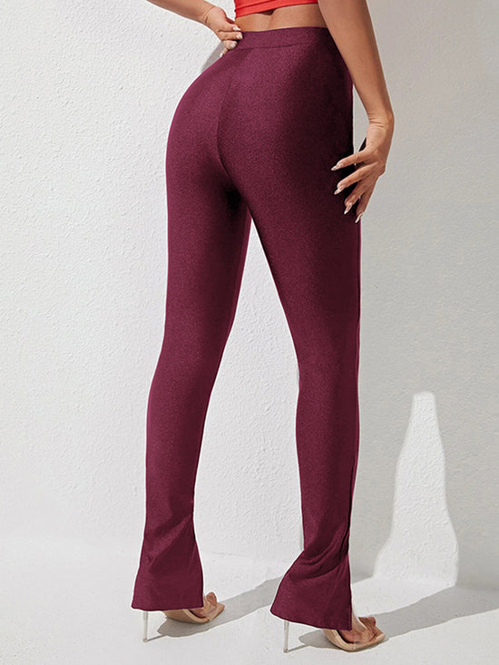 Load image into Gallery viewer, High Waist Slit Skinny Pants

