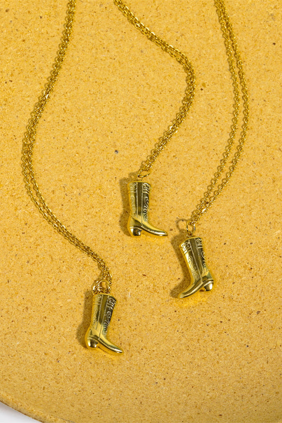 Load image into Gallery viewer, Cowboy Boot Pendant Stainless Steel Necklace
