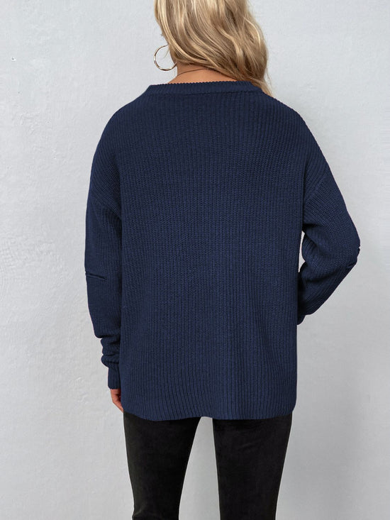 Load image into Gallery viewer, Cutout Zip Detail Sweater
