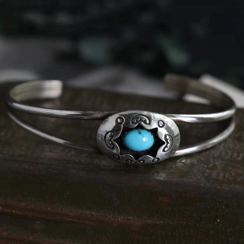 Load image into Gallery viewer, Turquoise Open Bracelet
