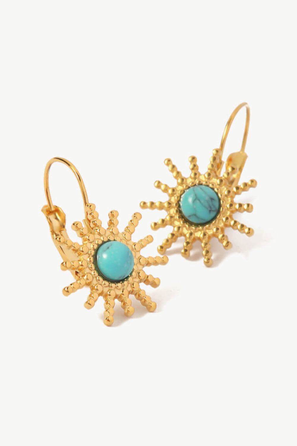 Load image into Gallery viewer, 18K Gold Plated Sun-Shaped Earrings

