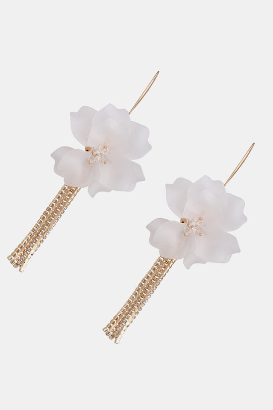 Flower Shape Acrylic Dangle Earrigs