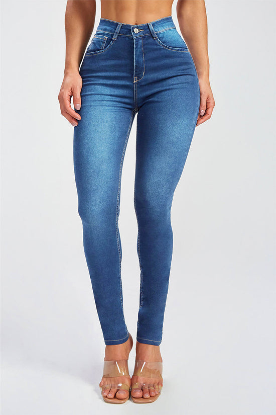 Load image into Gallery viewer, Button Fly Skinny Jeans
