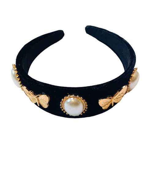 Load image into Gallery viewer, Pearl Butterfly headband
